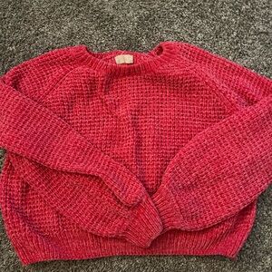 altard state chunky pink knit sweater
